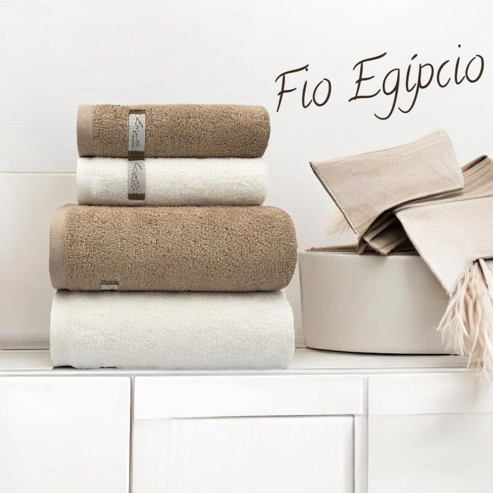 Jogo de Toalhas 4 Peças Fio Egípcio Branco Banhão + Rosto | NInna enxovais