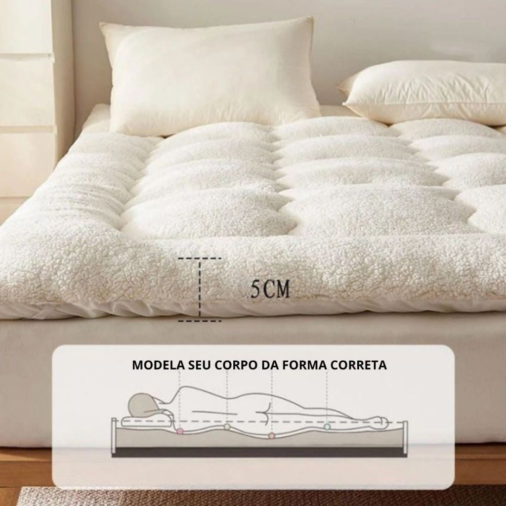 Pillow Top Xerpa - Macio 400 Fios Soft Pele de Carneiro