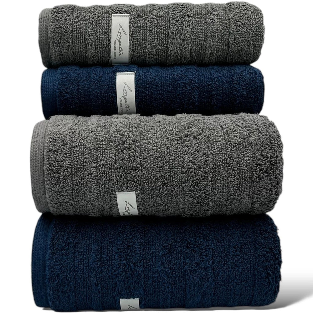 Jogo de 4 Toalhas de Banho e Rosto Super Grossa Macia 100% Algodão Gramatura 600g Envio Rápido Melhor Qualidade Premium